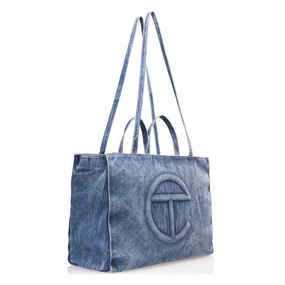 Large Telfar denim shopping bag - Picture 3 of 11